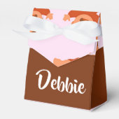 Custom name crying babies on pink bedankdoosjes (Voorkant Zijde)