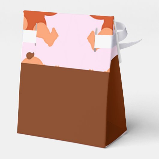 Custom name crying babies on pink bedankdoosjes (Achterkant)