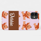 Custom name crying babies on pink Case-Mate iPhone case (Achterkant (horizontaal))