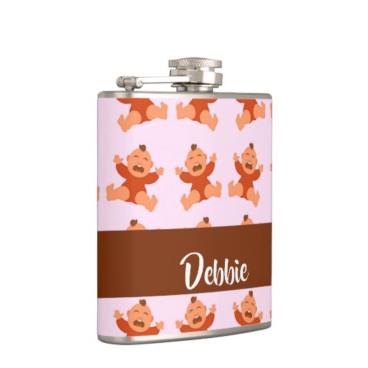 Custom name crying babies on pink heupfles (Rechts)