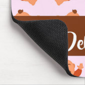 Custom name crying babies on pink muismat (Hoek)