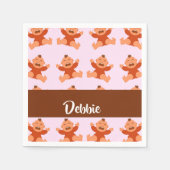 Custom name crying babies on pink servet (Voorkant)