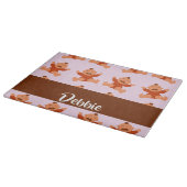 Custom name crying babies on pink snijplank (Hoek)