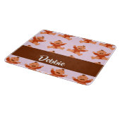 Custom name crying babies on pink snijplank (Hoek)