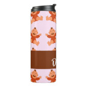 Custom name crying babies on pink thermosbeker (Gedraaid links)