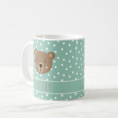 Custom name Cute baby bear modern Koffiemok (Voorkant links)