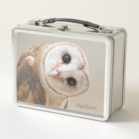 Custom Name Cute Barn Owl (Voorkant)