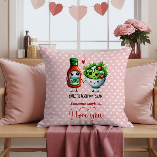 Custom Name Cute Food Funny Valentine Pillow Kussen (Custom Name Cute Food Funny Valentine Pillow

)