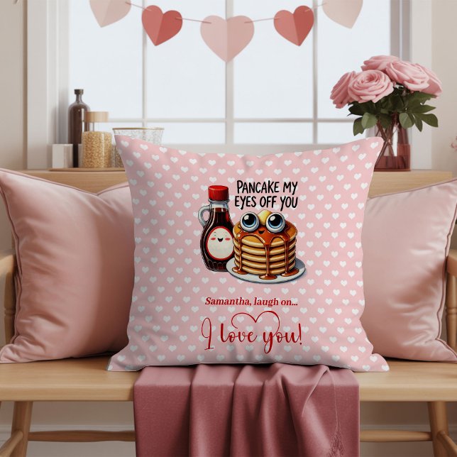 Custom Name Cute Fruits Pun Valentine Gift Accent Kussen (Custom Name Cute Fruits Pun Valentine Accent Pillow

)