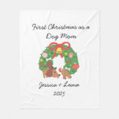 Custom Name Cute & Funny Christmas Blanket Fleece Deken (Voorkant)