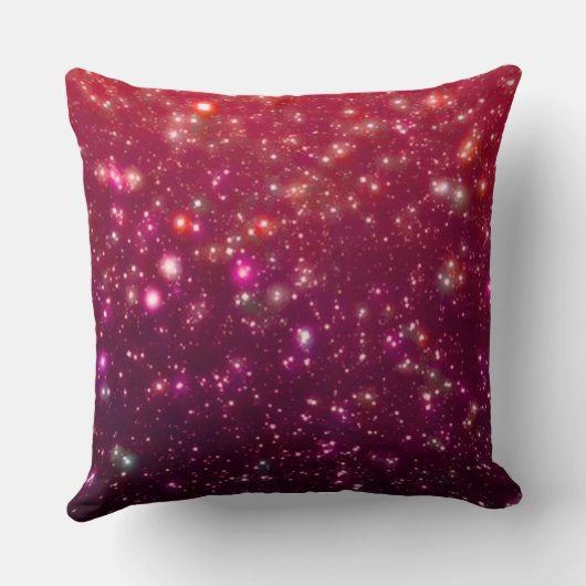  Custom Name & Date Galaxy Glitter Design Kussen (Achterkant)