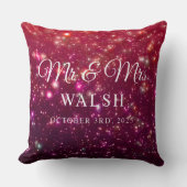  Custom Name & Date Galaxy Glitter Design Kussen (Voorkant)