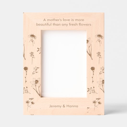 Custom Name De liefde van moeder is mooier Gegraveerde Lijstjes (Voorkant)