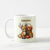 Custom Name Deer with Autumn Harvest Mug Koffiemok (Links)