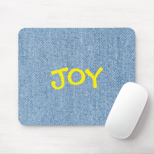 Custom Name Denim Jeans Mouse Pad Muismat (Met muis)