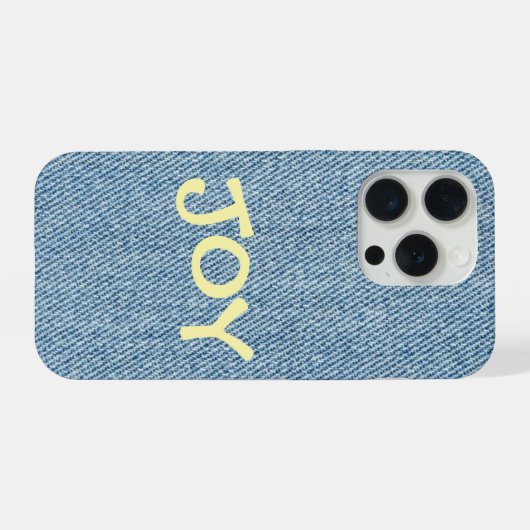 Custom Name Denim Jeans Phone Case iPhone Hoesje (Achterkant horizontaal)