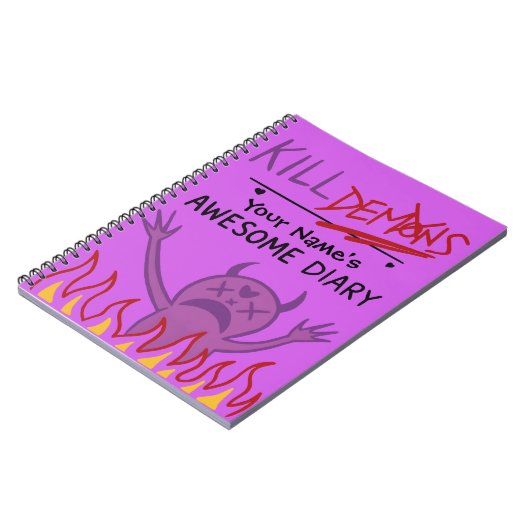 Custom Name Diary – Demon Hunters Notitieboek (Linkerzijde)
