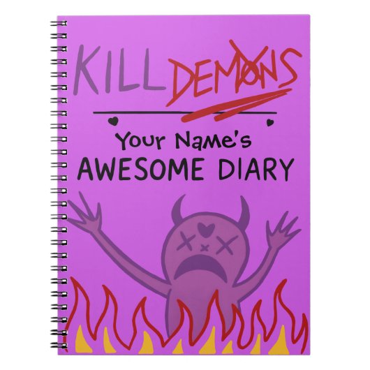 Custom Name Diary – Demon Hunters Notitieboek (Voorkant)
