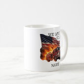 Custom Name Dramatic Hero Firefighter Mug Koffiemok (Voorkant rechts)