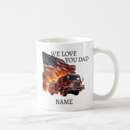 Custom Name Dramatic Hero Firefighter Mug Koffiemok