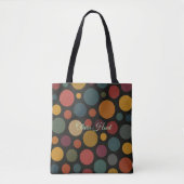 Custom Name Dull Color Circles Tote Bag (Voorkant)