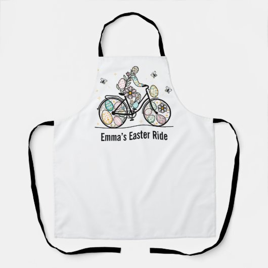 Custom Name Easter Bicycle Design Schort (Voorkant)