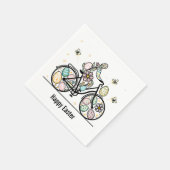 Custom Name Easter Bicycle Design Servet (Hoek)