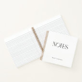 Custom Name Elegant Minimal Notes Notitieboek (Binnen)