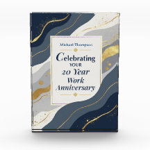 Custom Name Employee 20 Year Work Anniversary