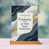 Custom Name Employee 30 Year Work Anniversary Acryl Bord (Neutraal)