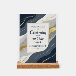 Custom Name Employee 30 Year Work Anniversary Acryl Bord