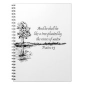 Custom Name Encouraging Scripture Psalm 1:3 Notitieboek (Voorkant)