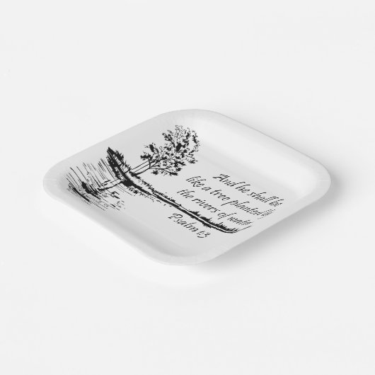 Custom Name Encouraging Scripture Psalm 1:3  Papieren Bordje (Gebogen)