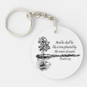 Custom Name Encouraging Scripture Psalm 1:3 Sleutelhanger (Voorkant)