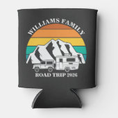 custom name family vacation mountain Road Trip Blikjeskoeler (Voorkant)