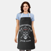 Custom Name Firefighter Wife Apron Schort (Gedragen)