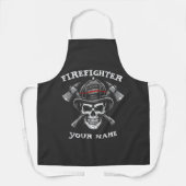 Custom Name Firefighter Wife Apron Schort (Voorkant)
