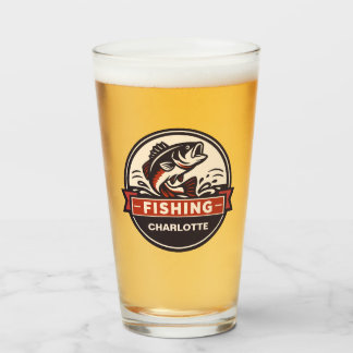 Custom Name Fishing Glas