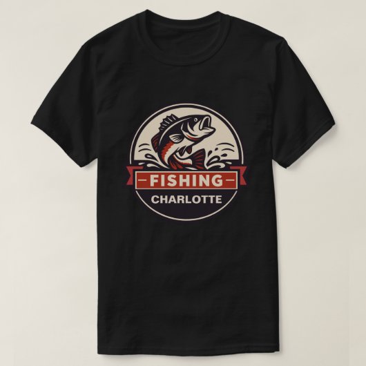 Custom Name Fishing T-shirt (Design voorkant)