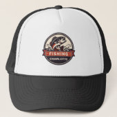 Custom Name Fishing Trucker Pet (Voorkant)