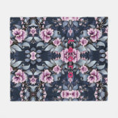 Custom Name Floral Fleece Blanket Cute Aesthetic Deken (Voorkant (Horizontaal))