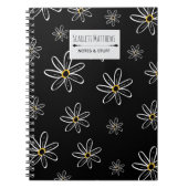 Custom Name Floral Notebook Notitieboek (Voorkant)
