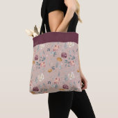 Custom Name Floral Pattern  Tote Bag (Dichtbij)