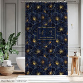 Custom Name Floral Personalized Shower Curtain Douchegordijn