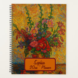 Custom Name Floral Planner