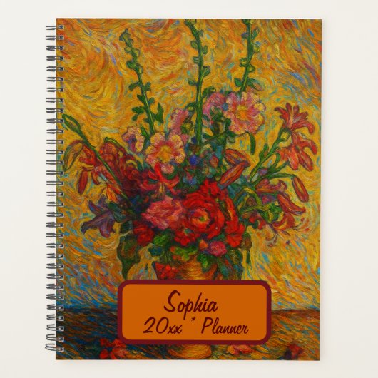 Custom Name  Floral Planner (Voorkant)