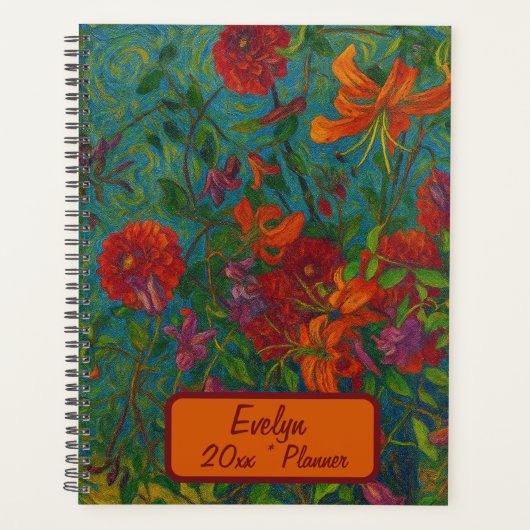 Custom Name Floral Planner (Voorkant)