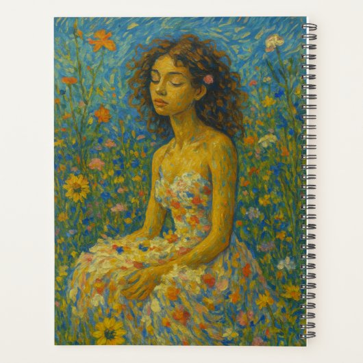 Custom Name Floral Planner (Achterkant)