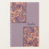 Custom Name Floral Planner Notebook (Voorkant)