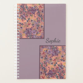 Custom Name Floral Planner Notebook